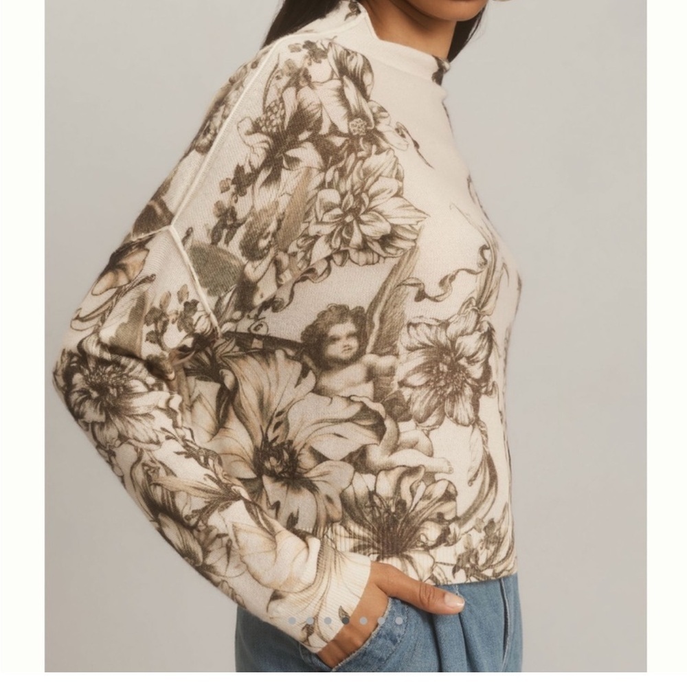 Anthropologie Pilcro The Alani Cashmere Mock-neck Sweater Size XS